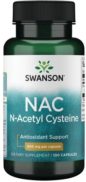 Swanson N-Acetyl Cystein - 600 mg 100 Kapseln ist ein starkes Antioxidans, das die Entgiftung unterstützt und die Gesundheit der Leber fördert.