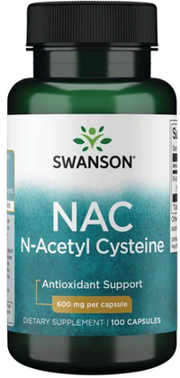 Thumbnail für Swanson N-Acetyl Cystein - 600 mg 100 Kapseln ist ein starkes Antioxidans, das die Entgiftung unterstützt und die Gesundheit der Leber fördert.