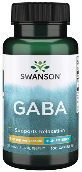 Swanson GABA - 500 mg 100 Kapseln unterstützen die Entspannung Kapseln.