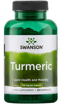 Thumbnail for Swanson Turmeric - 720 mg 100 capsules provide antioxidant support for joint health and mobility.