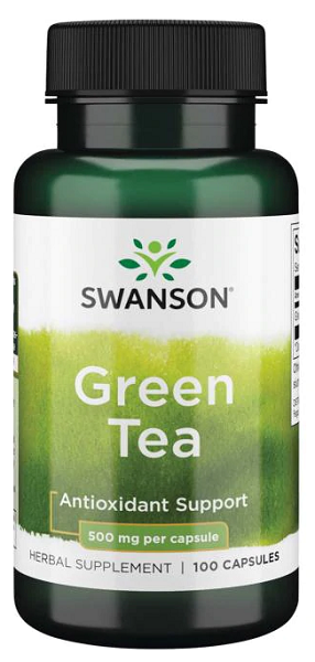 Swanson Grüner Tee - 500 mg 100 Kapseln Antioxidantien Kapseln zur Unterstützung.
