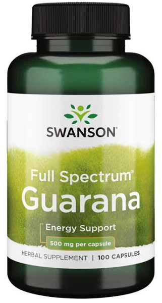 Swanson Guarana - 500 mg 100 Kapseln Energieunterstützung.