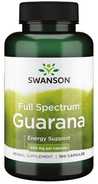 Vorschaubild für Swanson Guarana - 500 mg 100 Kapseln Energieunterstützung.
