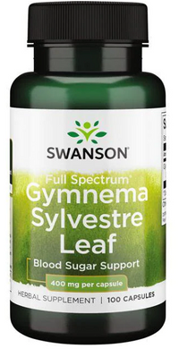 Vorschaubild für Eine Flasche Swanson Gymnema Sylvestre Leaf - 400 mg 100 Kapseln.