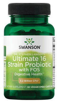 Vorschaubild für Swanson Dr. Stephen Langer 16 Stämme Probiotikum mit FOS - 60 Veggie-Kapseln mit Verdauungsgesundheit.
