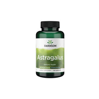 Thumbnail for A green bottle of Swanson Astragalus - Standardized 500 mg 120 Capsules, labeled for immune health and boasting standardized purity and potent antioxidant properties.