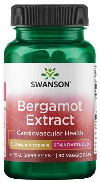 Swanson Bergamotte-Extrakt 500 mg 30 vcaps Nahrungsergänzungsmittel.