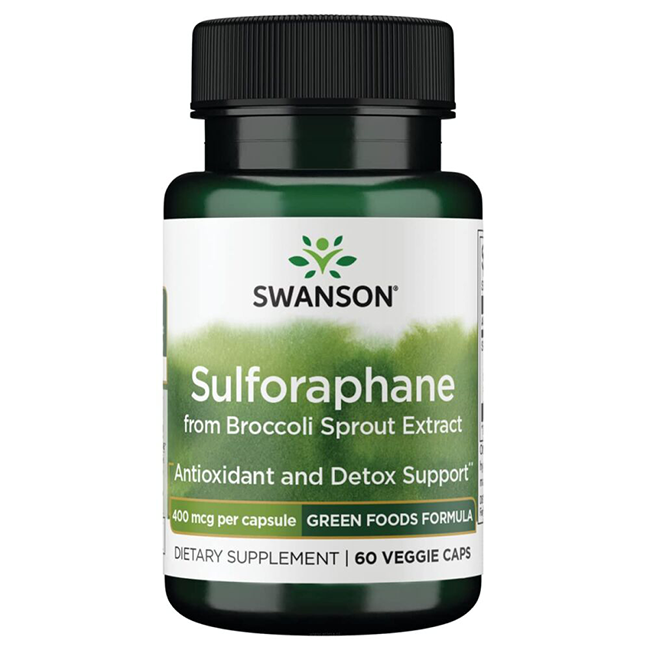 Sulforaphane from Broccoli Sprout Extract 400 mcg 60 Veggie Capsules - Front