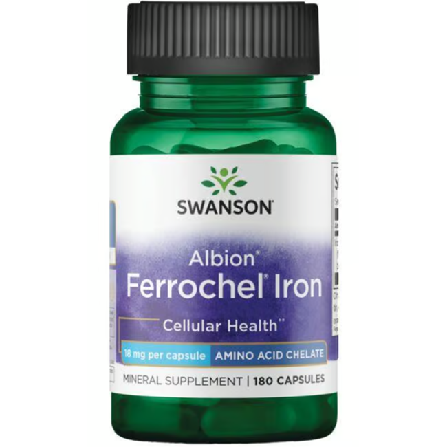 Albion Ferrochel Iron 18 mg 180 Capsules