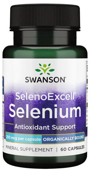 Swanson SelenoExcell Selen Antioxidantien Kapseln sind ein leistungsstarkes Nahrungsergänzungsmittel mit Selen - 200 mcg 60 Kapseln, das das Herz-Kreislauf-System schützt und die Prostata unterstützt.