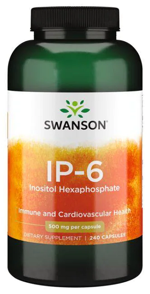Eine Flasche Swanson IP-6 Inositol Hexaphosphat - 240 Kapseln.