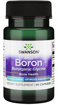 Vorschaubild für Swanson Albion Bor Bororganic Glycine - 6 mg 60 Kapseln Knochengesundheit Kapseln.