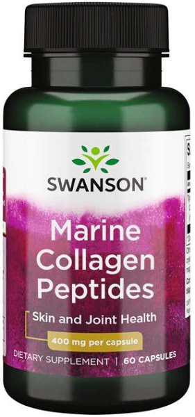 Swanson Meereskollagen - 400 mg 60 Kapseln, für die Gesundheit von Haut und Gelenken.