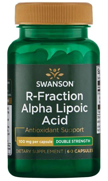 Swanson ist spezialisiert auf R-Fraction Alpha Lipoic Acid - 100 mg 60 Kapseln, ein starkes Antioxidans, das einen gesunden Blutzuckerspiegel unterstützt.