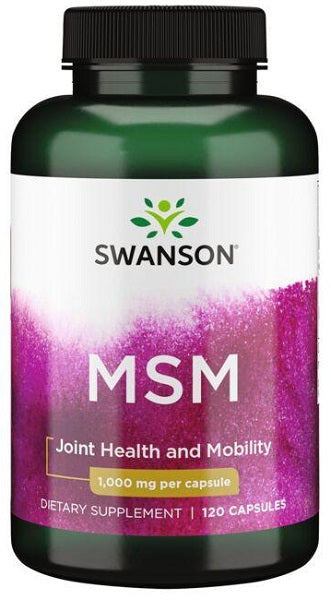 Swanson MSM 1000 mg 120 Kapseln ist ein Nahrungsergänzungsmittel, das das Bindegewebe unterstützt und die Gesundheit der Gelenke fördert. Indem es die Kollagenstrukturen stärkt, trägt es zur Verbesserung der allgemeinen Mobilität bei.
