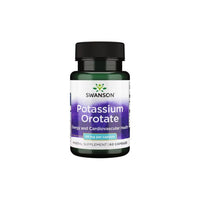 Thumbnail for A bottle of Swanson Potassium Orotate 99 mg 60 Capsules, a mineral supplement for energy, heart health, and cardiovascular wellness, containing 60 capsules and 99 mg per capsule to promote optimal electrolyte balance.