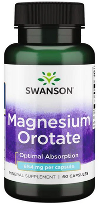 Vorschaubild für Swanson Magnesium Orotat - 40 mg 60 Kapseln optimale Aufnahme.