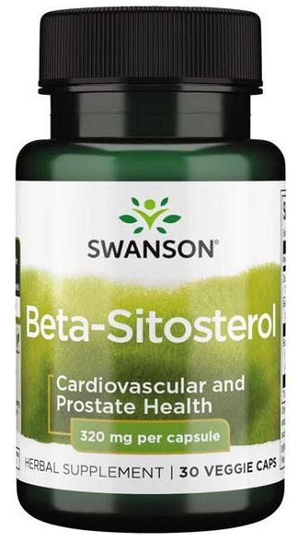 Nahrungsergänzungsmittel mit Swanson Beta-Sitosterol - 320 mg 30 pflanzliche Kapseln.
