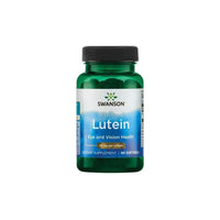 Thumbnail for A green bottle of Swanson Lutein 40 mg 60 Softgels dietary supplement for eye and vision health, containing 60 softgels with 40 mg of natural antioxidant per softgel.