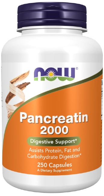 Pancreatin 2000 mg 250 Capsules - front 2