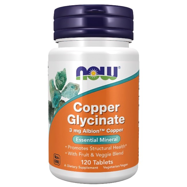 Copper Glycinate 3 mg 120 Tablets - front 2