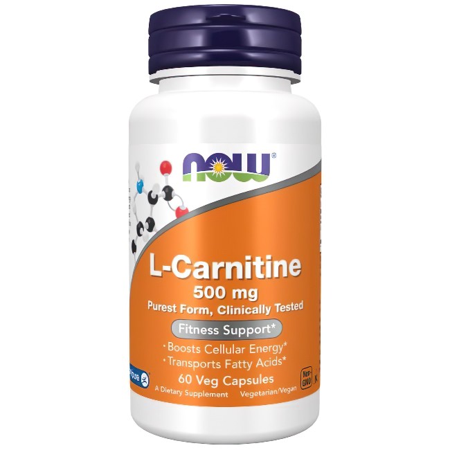 L-Carnitine 500 mg 60 Veg Capsules - front 2