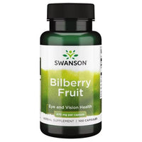 Thumbnail for Bottle of Swanson Bilberry Fruit 470 mg 100 Capsules with antioxidants for eye and vision health.