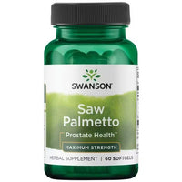 Thumbnail for A bottle of Swanson Saw Palmetto Maximum Strength 320 mg 60 Softgels supplements for prostate and urinary tract support.