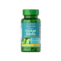 Vorschaubild für Puritan's Pride Ginkgo Biloba Extrakt 24% 120 mg 100 Kapseln.