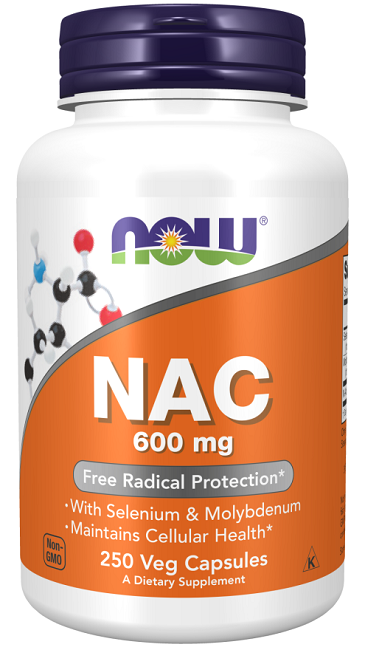 Now Foods N-Acetyl Cystein 600mg 250 pflanzliche Kapseln für die Gesundheit der Leber und zur Unterstützung von Antioxidantien.