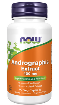 Thumbnail for Enhance your immune system with the Now Foods Andrographis Extract 400 mg 90 Vegetable Capsules. Harnessing the health-promoting properties of Andrographis paniculata, this supplement supports overall wellness.