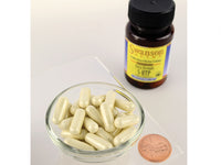 Vorschaubild für eine Flasche Swanson 5-HTP Mood and Stress Support - 50 mg 60 Kapseln neben einem Pfennig.