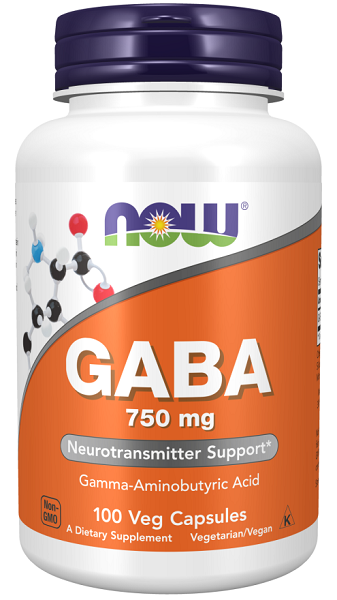 Now Foods GABA 750 mg 100 Gemüsekapseln.