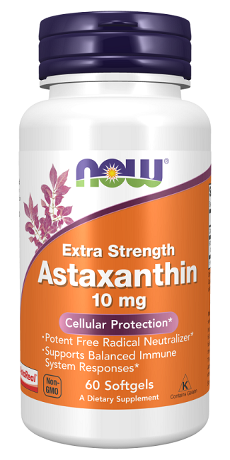 Jetzt Now Foods extra starkes Astaxanthin 10 mg.
