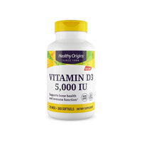 Thumbnail for Healthy Origins Vitamin D3 5000 IU 360 capsules supports the immune system and promotes a healthy musculoskeletal system.