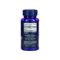 Vorschaubild für Die Rückseite einer blauen Flasche von Life Extension's DHEA 50 mg 60 Kapseln Ergänzungsmittel.