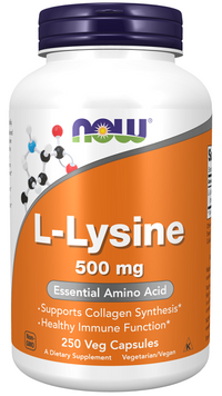 Vorschaubild für Now Foods Lysin 500 mg 250 Veg-Kapseln.