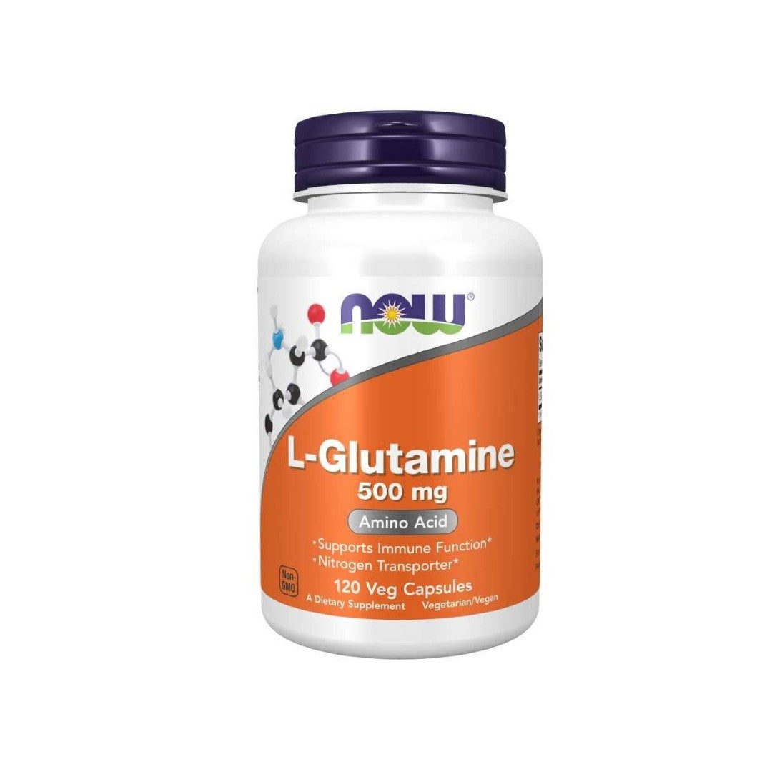 L-Glutamin 500 mg 120 pflanzliche Kapseln - Vorderseite