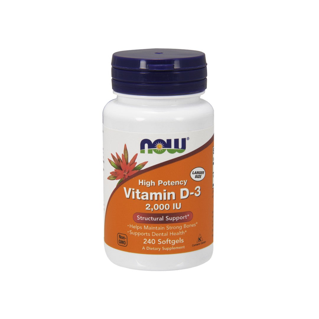 Now Foods Vitamin D3 2000 IU (50mcg) 240 softgel is a supplement that promotes bone health and boosts immune wellness with its 1000mg dosage.