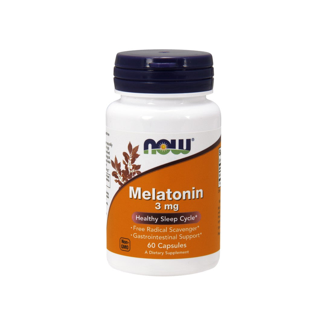 Now Foods Melatonin 3 mg 60 Veggie-Kapseln.