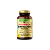 Vorschaubild für Eine Flasche Solgar Ashwagandha 400 mg 60 Kapseln mit Vitamin C.