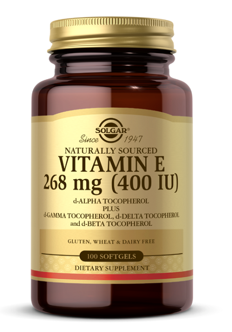Solgar Vitamin E 268 mg (400 IU) 100 Weichkapseln für die kardiovaskuläre Gesundheit und zur Unterstützung von Antioxidantien.