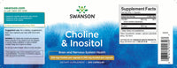 Vorschaubild für Swanson Cholin - 250 mg & Inositol - 250 mg Ergänzung.