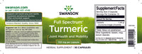 Thumbnail for Swanson Turmeric - 720 mg 30 capsules is a dietary supplement that provides joint health and antioxidant support. Turmeric, known for its potent antioxidant properties, helps protect the body's cells from oxidative stress. By promoting