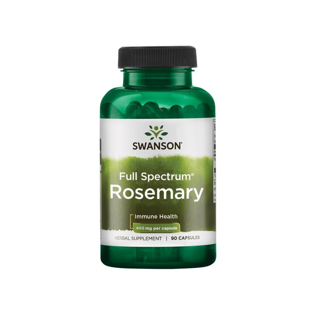 Swanson Rosmarin - 400 mg 90 Kapseln helfen mit ihren antioxidativen Eigenschaften, freie Radikale zu bekämpfen.