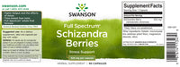 Vorschaubild für Swanson Schizandra Beeren - 525 mg 90 Kapseln, ein starkes Adaptogen und Lebertonikum.