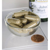 Thumbnail for Swanson's St. Johns Wort - 375 mg 60 caps for mood support and emotional wellness displayed in a glass bowl.