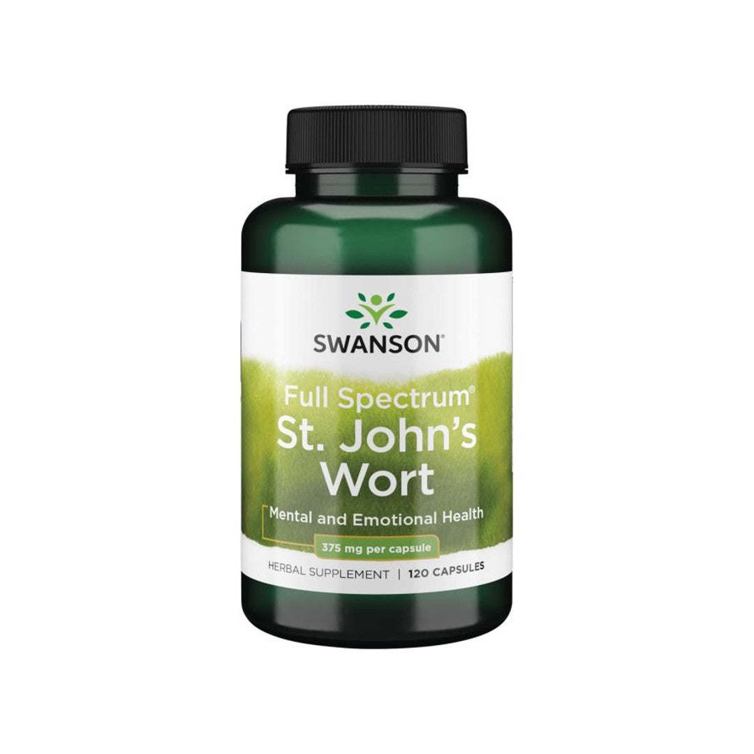 Swanson Johanniskraut - 375 mg 120 Kapseln, fördert das emotionale Wohlbefinden durch Stimmungsregulierung.