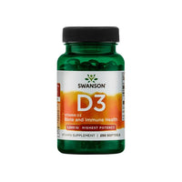 Thumbnail for Swanson Vitamin D3 - 5000 IU 250 softgel is a powerful supplement that enhances immune function and promotes optimum calcium absorption.
