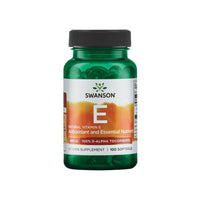 Thumbnail for Swanson Vitamin E - Natural 400 IU 100 softgel capsules provide antioxidant support for cardiovascular health.
